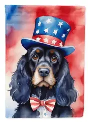 Cocker Spaniel Patriotic American House Flag Large Porch Sleeve Pole Decorative