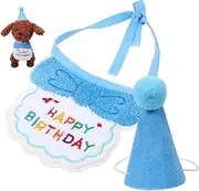 PENIKOKO 1 Set Pet Birthday Cat Birthday Hat Bib Comfortable Outfit for Dog Celebrations for Pets for Photos Parties