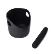 Black Coffee Waste Container Espresso Grinds Knock Box Tamper Tube Bin Bucket