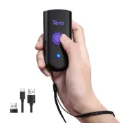 Barcode Scanner Mini 1D Wireless: 3-in-1 Works with Bluetooth 2.4G USB Wired ...