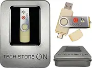 Linux Ubuntu OS for Desktops and Servers - Bootable Live Install USB Flash Thumb Drive - Great for Everyday Tasks and Professional Web Development + Tin Case