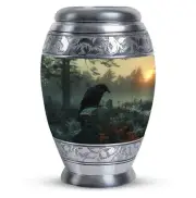 Sunlit Urn for Human Ashes, Large Memorial Cremation Urns for Adults 10 Inch