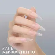Medium Stiletto Fake Nail Tips, 500Pcs Matte Soft Gel X Nail Tips 10 Sizes Full