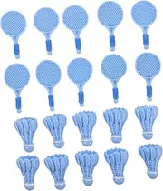KICHOUSE Mini Badminton Racquet Plastic Shuttlecock Party Favors Micro Badminton Racket Mini Model Badminton Racket