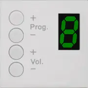 AUDAC MWX45+/W White Wall Panel Controller Includes Wb45s/Fg Flush Wallbox & Cf45s/Plate Selects