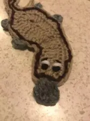 Crochet Platypus Applique Scrapbooking Hair Clips