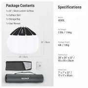NEEWER NS65L 65cm Quick Release Lantern Softbox with Barn Doors