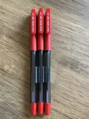 Pilot BPS-GP-B Grip 1.2mm Broad Ballpoint Pen, RED INK ( 3 PENS ) BRAND NEW