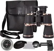Binoculars Bird Watching - 20x50 Night Vision Binoculars with Handbag | Waterproof Telescope Bak-4 Prism with Compass Phone Clip Manual Adjustment for Sports Outdoor Travel Theater