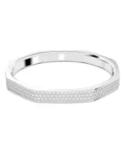 Swarovski Dextera Octagonal Swarovski Crystal Bangle Bracelet in Rhodium Plated