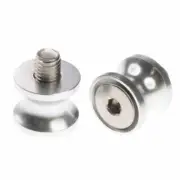 BIKE IT PADDOCK STAND BOBBINS 8MM 1.25 PITCH IN SILVER
