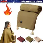 Portable Heated Shawl Wraps Soft Zipper Electric Heated Blanket Shawl USB Heated