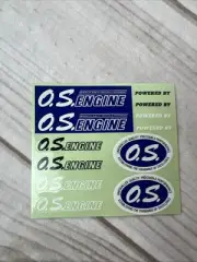Vintage RC O.S. ENGINE OS OS STICKER SHEET. 12 Count