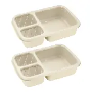 Lunch Box with Compartments Stackable Containers Reusable Bento for Adults Kids