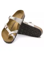 Birkenstock Womens Mayari Graceful Pearl White Birko-Flor (Regular Width) SZ 40