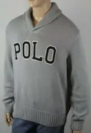 Polo Ralph Lauren Grey Shawl Collar Pullover Sweater NWT $148