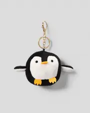 [Karyn In LA] Karyn In LA Plush Penguin Large Bag Charm in Black/White