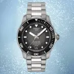 【TISSOT 天梭】SEASTAR 海星系列潛水錶 機械錶 中性錶 開學(T1208071105100)