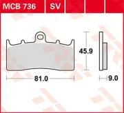 TRW Lucas Brake lining MCB736