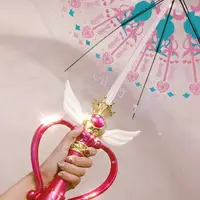 在飛比找樂天市場購物網優惠-雨傘 美少女 戰士 雨傘 可愛 少女 LED發光 炫酷 魔法
