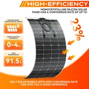 12V 300W Flexible Solar Panel Mono Caravan Camping Home Battery Charging Boat RV