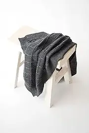Kaiser 6521724 Wool Baby Blanket Knitted 100% Merino Wool Breathable Baby Blanket Newborn for Summer Newborn Pram Blanket Baby Seat Blanket Colour Graphite