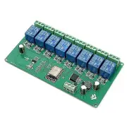 8 Channel ESP8266 Wireless WIFI Relay Module ESP-12F Development Board DC 5V/7-28V E- APP Remote Control GreenBlue