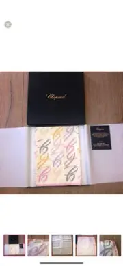 STUNNING Chopard Silk Logo Scarf NWT Giftable
