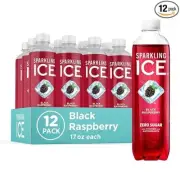 Sparkling Ice Black Raspberry Sparkling Water Zero Sugar 17 floz