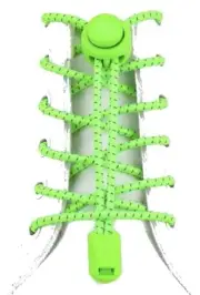HYFAM Elastic No Tie Shoelaces, Color Green, One Size Fits All B2