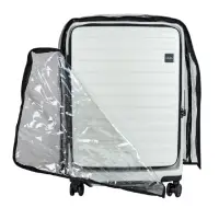 在飛比找momo購物網優惠-【CROWN 皇冠】CUBO 26吋 前開箱專用透明雨衣套(