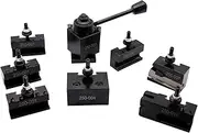 8Pcs OXA Wedge Type Quick Change Tool Post 250-000 Set Plus 2 extra 250-001 Lathe Holders for For Mini Lathe 6-9" Swing Steel Material