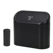 CZWL&HG Portable Hanging Mini Car Trash Can,Wastebasket Can with black