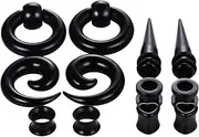 [yuksok] 1Set Ear Stretching Kit Gauges Expander Set Acrylic Tapers and Plugs Tunnels Kit with Unique Design