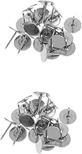STOBOK Sets Flat Head Metal Push Pins Decorative Tacks Push Pins for Cork Board Couch Bulletin Board DIY Projects Pcs