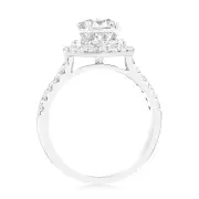 Luminesce Lab Grown Diamond 1.5 Carat Solitaire Fancy Ring in 9ct White Gold, R