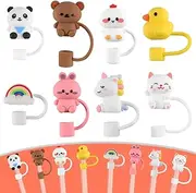 8pack Stanley Straw Cap，Reusable Silicone Straw Topper， Compatible with 30&40 Oz Tumbler, Silicone Tips Lids Protectors for 0.4 in/10mm Party Cups Accessories