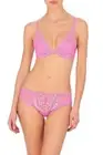 NWT NATORI Feathers Underwire Bra Size 32D & M Panties Set Violet Quartz 730023