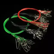 20PCS 50CM 150LB Fishing Trace Lures Leader Stainless Steel Wire Fishing Line