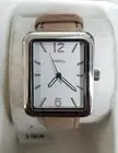 Fossil ES4243 Atwater White Dial Sand Tone Leather Strap Women's Watch