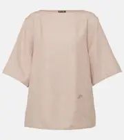 [Loro Piana] Loro Piana Linen and wool-blend top AU 16 grey