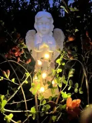 Outdoor Statues, Solar Angel Garden Statue with Lights, Solar Garden Decor fo...