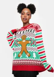 [American Stitch] Bite Me Christmas Holiday Sweater