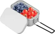 Kids Lunchbox, Reusable Snack Container, | Foldable Handles Lunch Box Aluminium Lunchbox | Lightweight Food Container with Lid Aluminium Camping Tableware for Hiking, Picnics & Offices