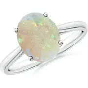 Oval Solitaire Opal Cocktail Ring