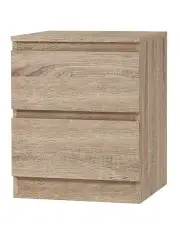[Artiss] Bedside Table 2 Drawers in Pepe Oak