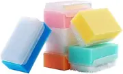 Baby Bath Sponges Soft Foam Sensory Scrubber with Cradle Cap Bristle Brush - Body, Hair, and Scalp Cleaning - Gentle on Infant, Toddler Sensitive Skin - Great Sensory Feel (12Pack)