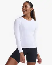 Core Compression Game Day Long Sleeve, 2XU, L, White/White, Female