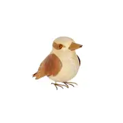 Decorative Kookaburra Poly Rust 26cm Bird Sculpture Ornament Home Decor Medium