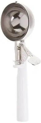 Winco ICOP-6 Ice Cream Disher with White Handle, Size 6, 5.5 ounces